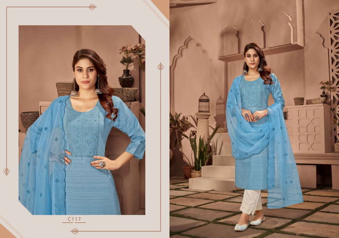 Crayon Sadhana By Kajree Embroidery Readymade Suits Catalog